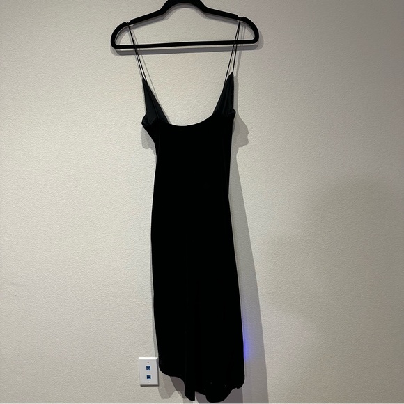 Rampage Black Y2k Asymmetrical‎ Bedazzled V Neck Spaghetti Strap Dress Size M - Picture 2 of 4